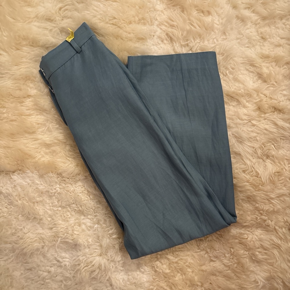 Aritzia blue linen agency pants size double zero
